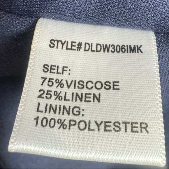 Altar’d State navy linen blend faux wrap dress size small - Picture 7 of 8